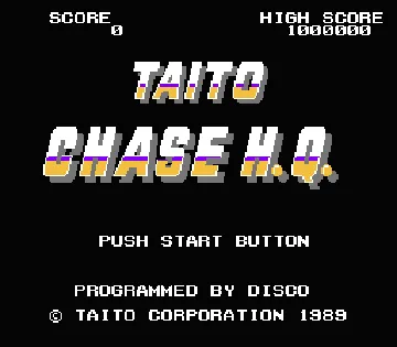 Taito Chase H.Q. (Japan) screen shot title